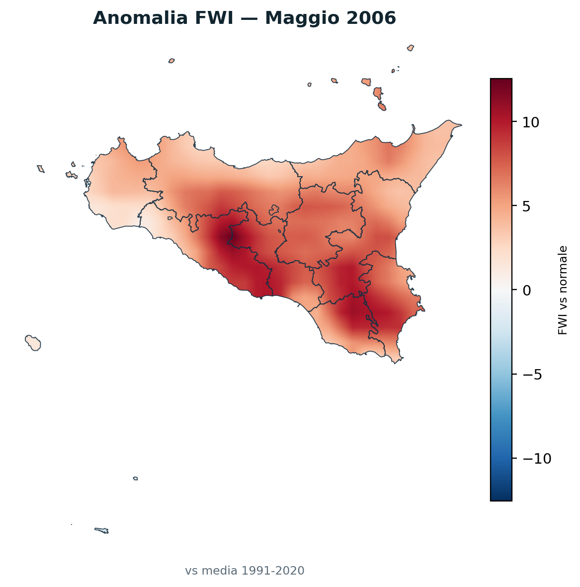 Anomalia vs normale Maggio 2006