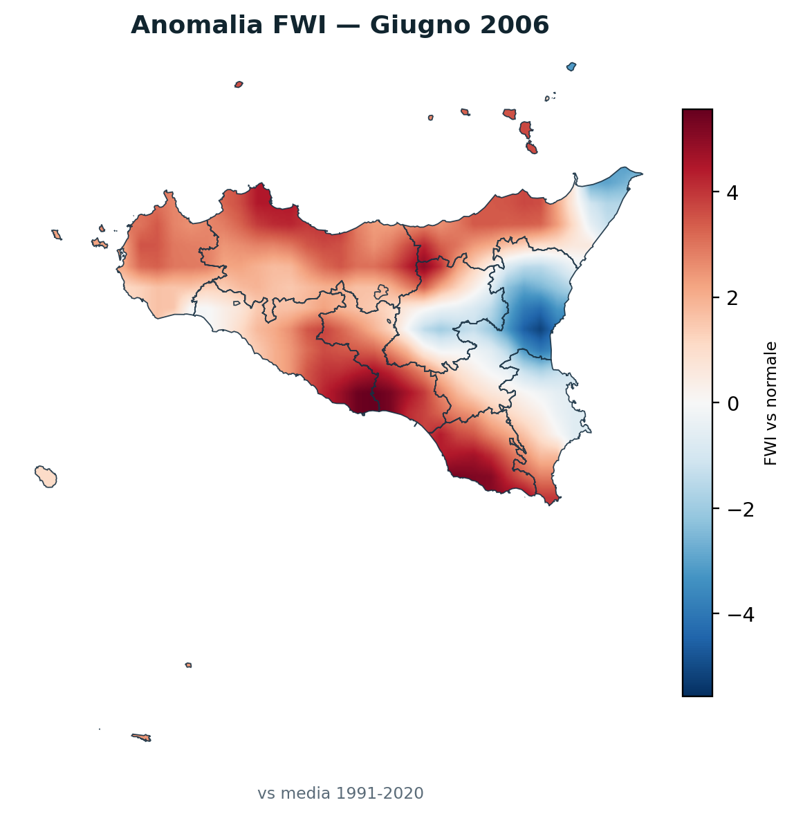 Anomalia vs normale Giugno 2006