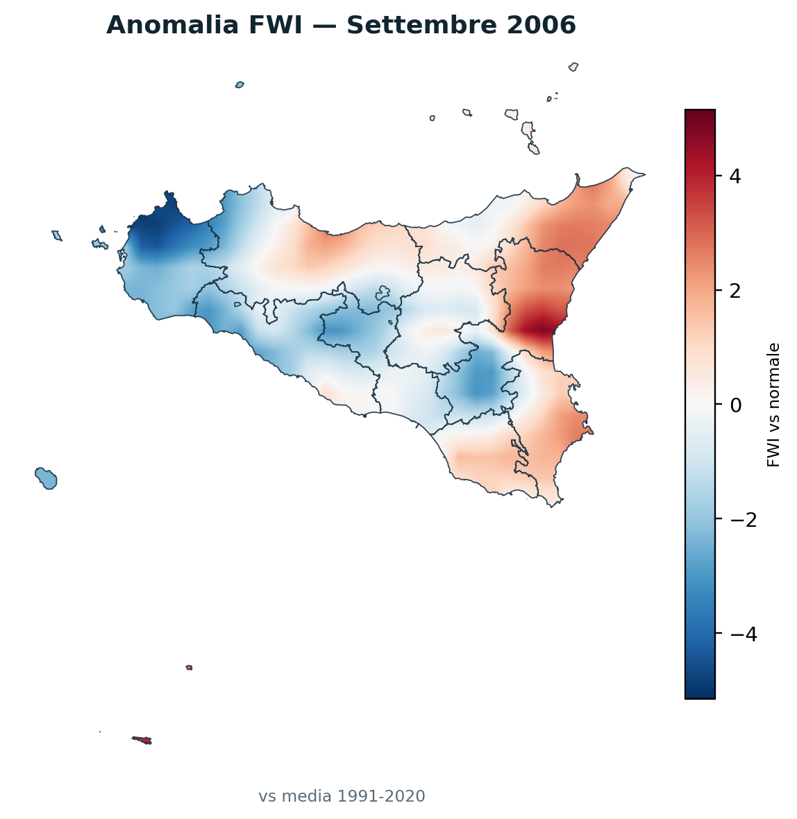 Anomalia vs normale Settembre 2006
