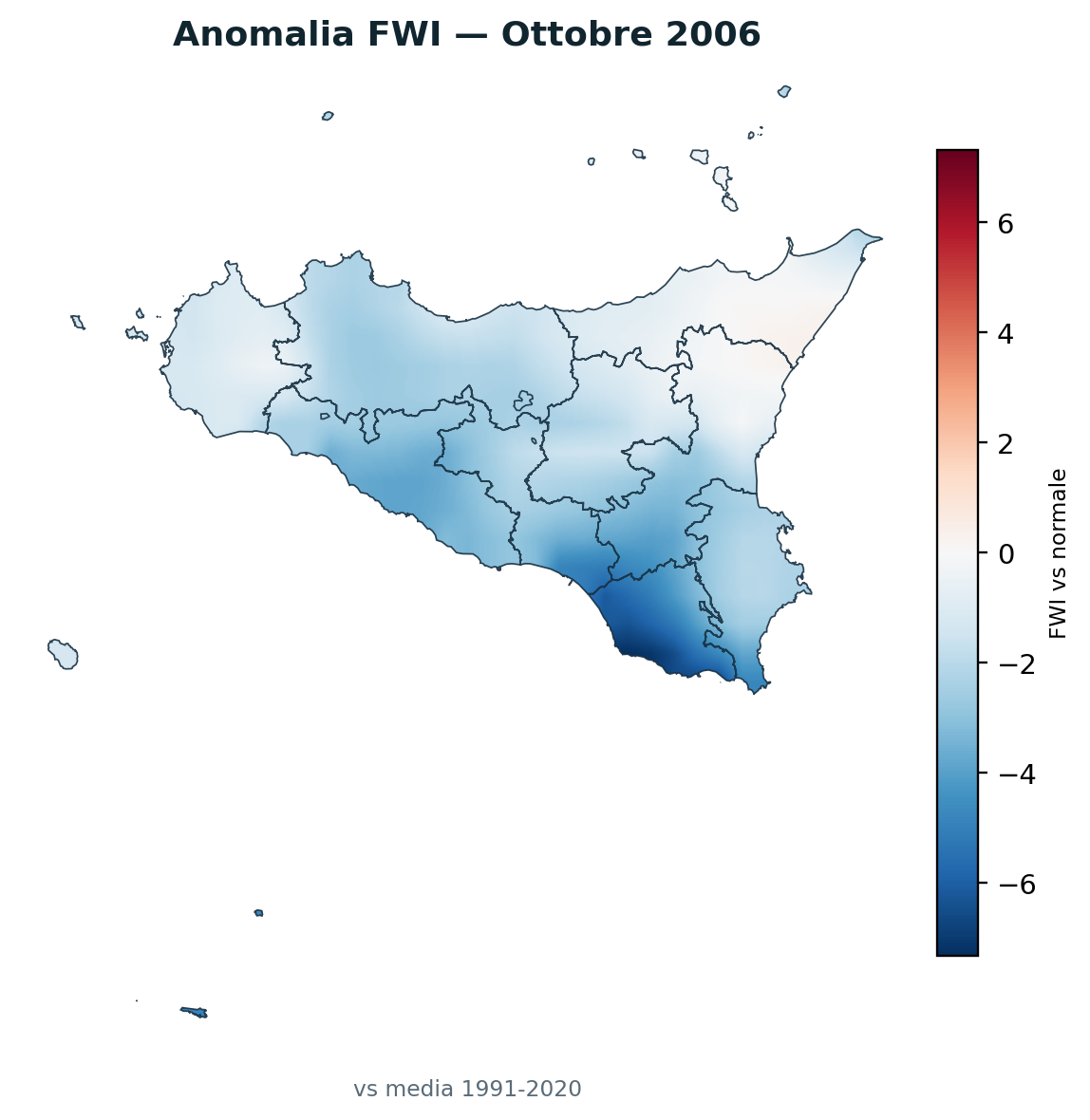 Anomalia vs normale Ottobre 2006