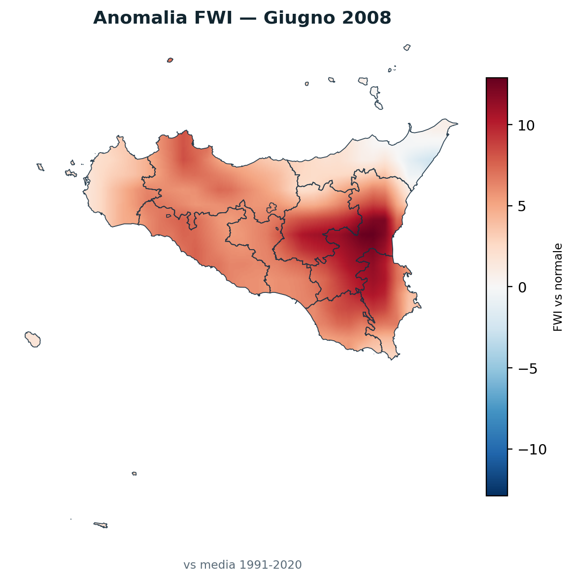 Anomalia vs normale Giugno 2008