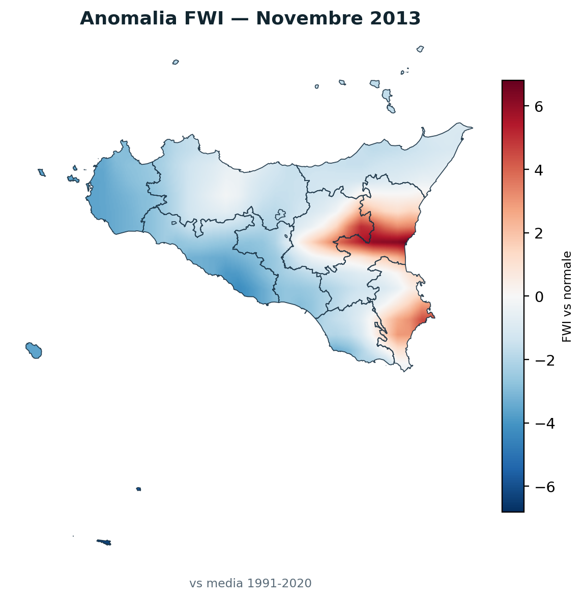 Anomalia vs normale Novembre 2013