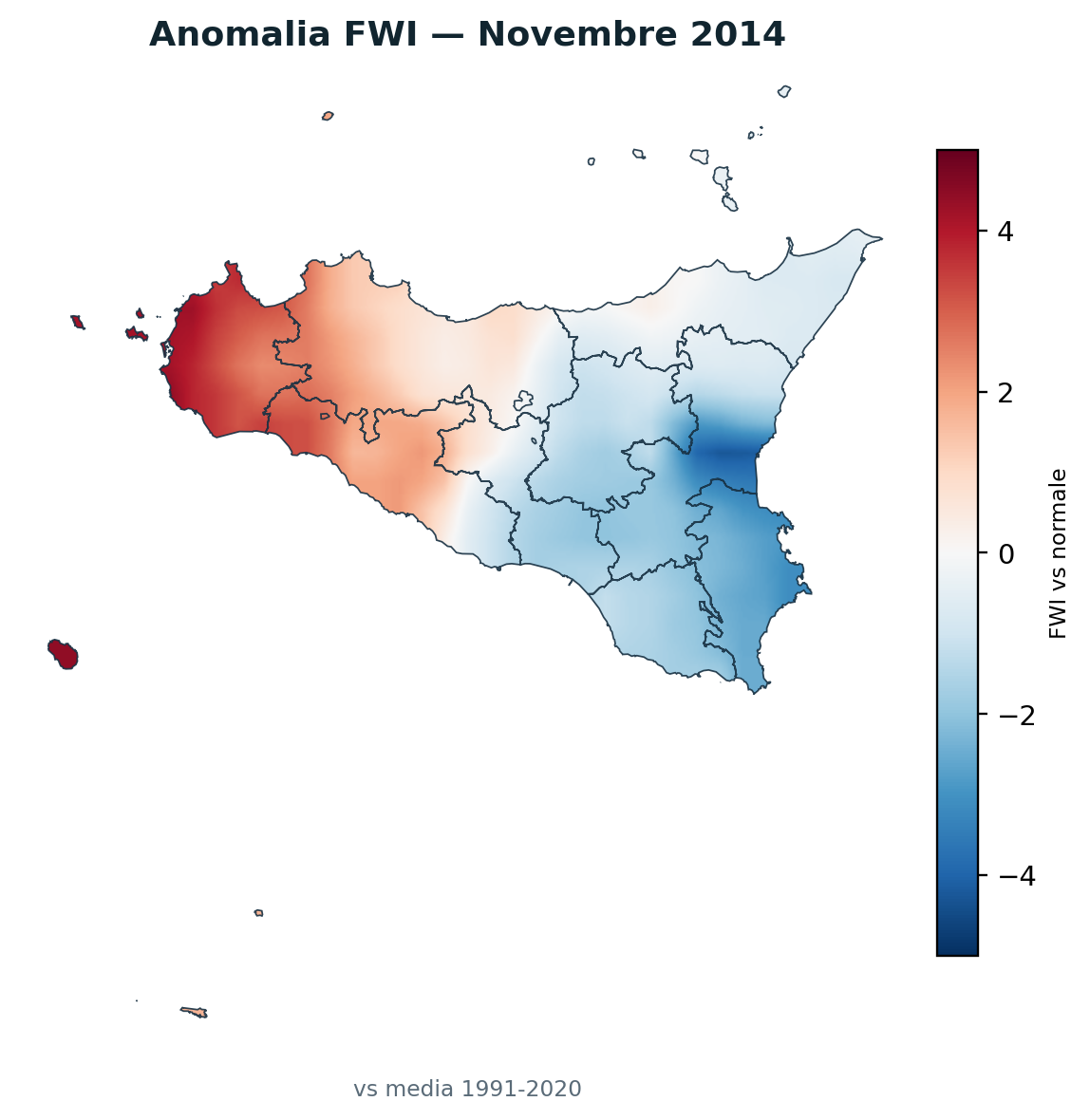 Anomalia vs normale Novembre 2014