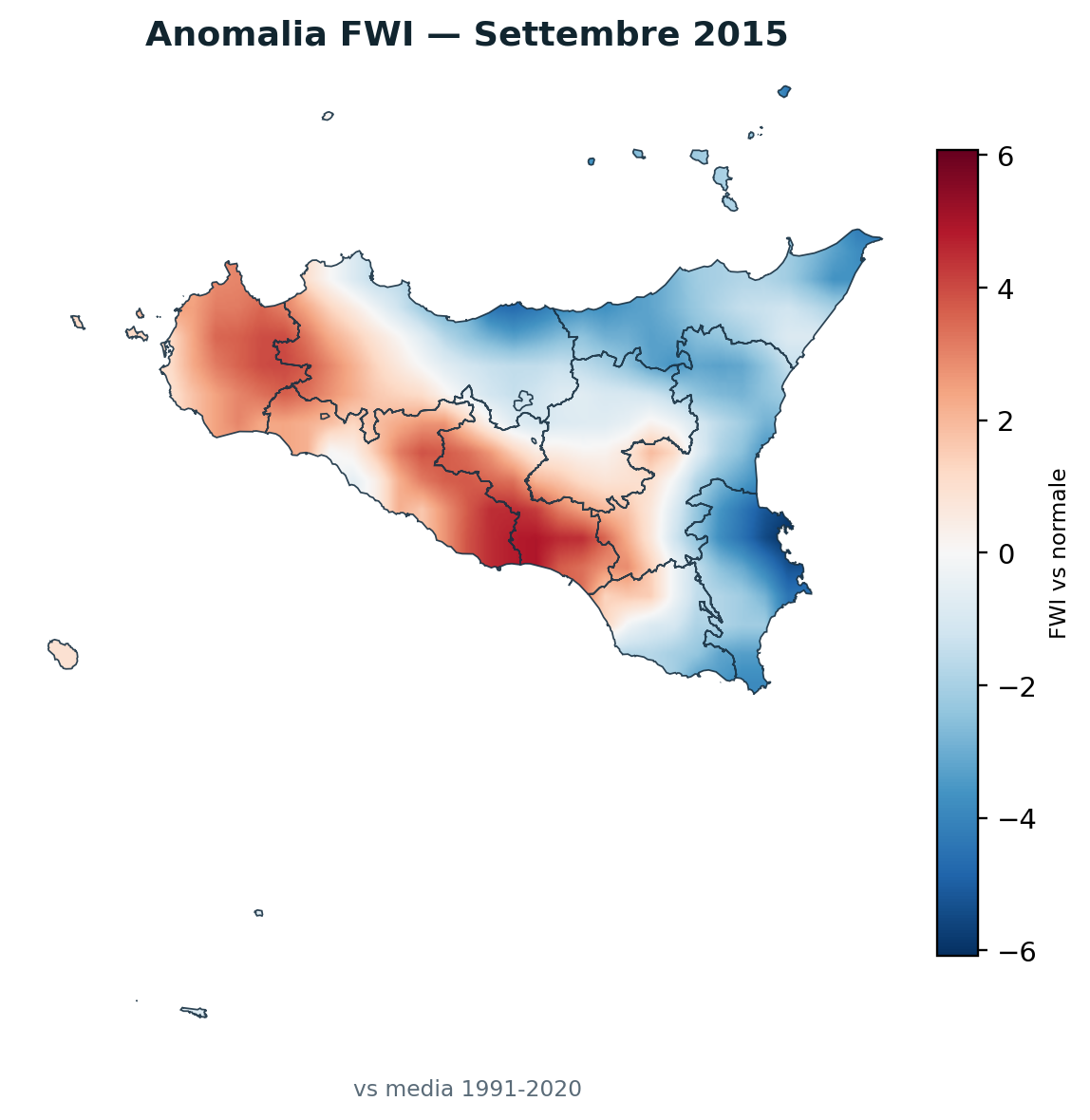 Anomalia vs normale Settembre 2015