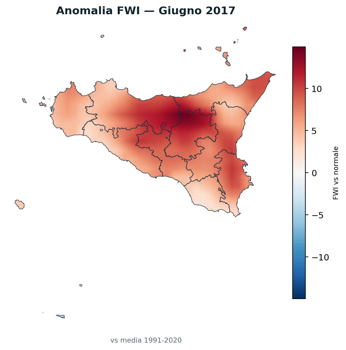 Anomalia vs normale Giugno 2017