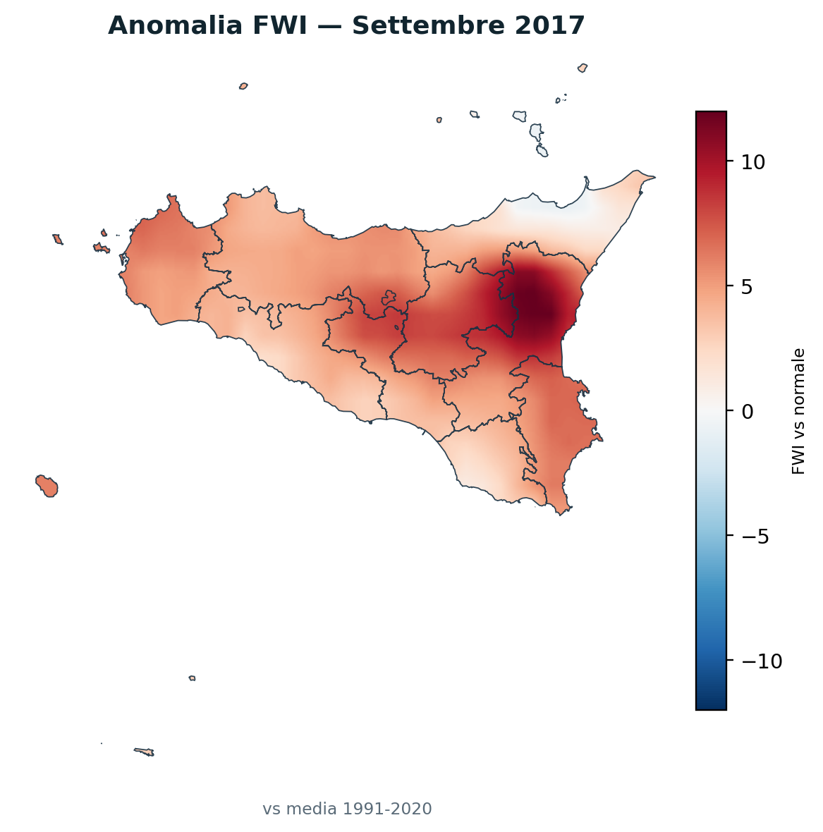 Anomalia vs normale Settembre 2017