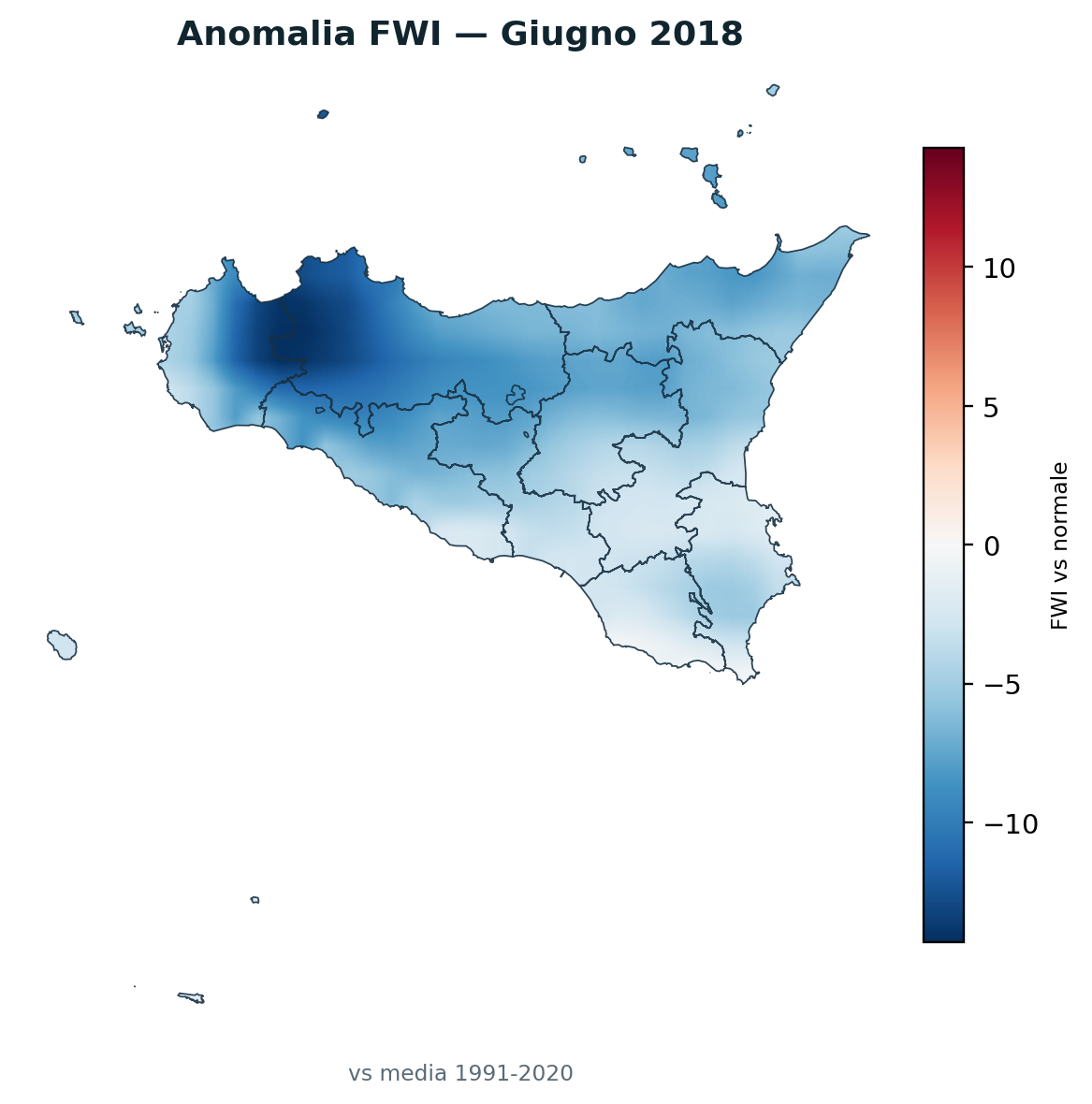 Anomalia vs normale Giugno 2018