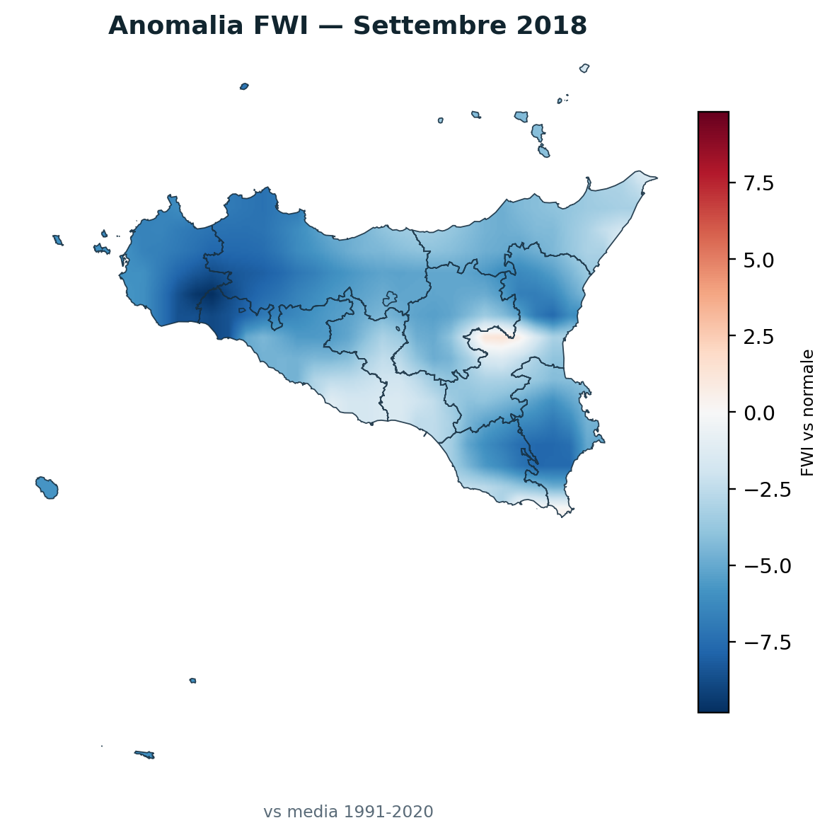 Anomalia vs normale Settembre 2018