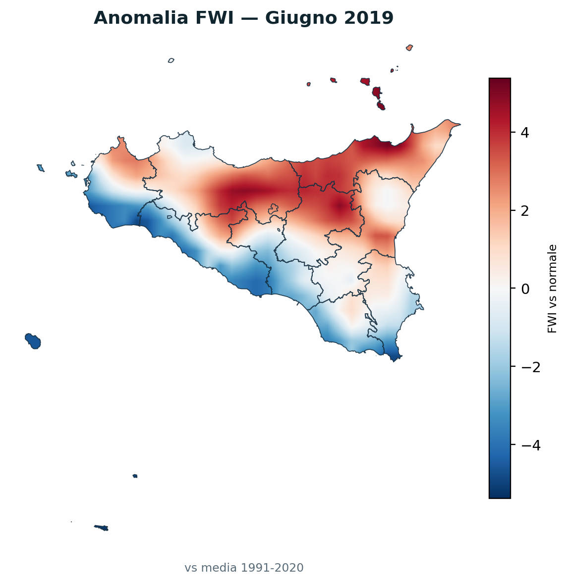 Anomalia vs normale Giugno 2019