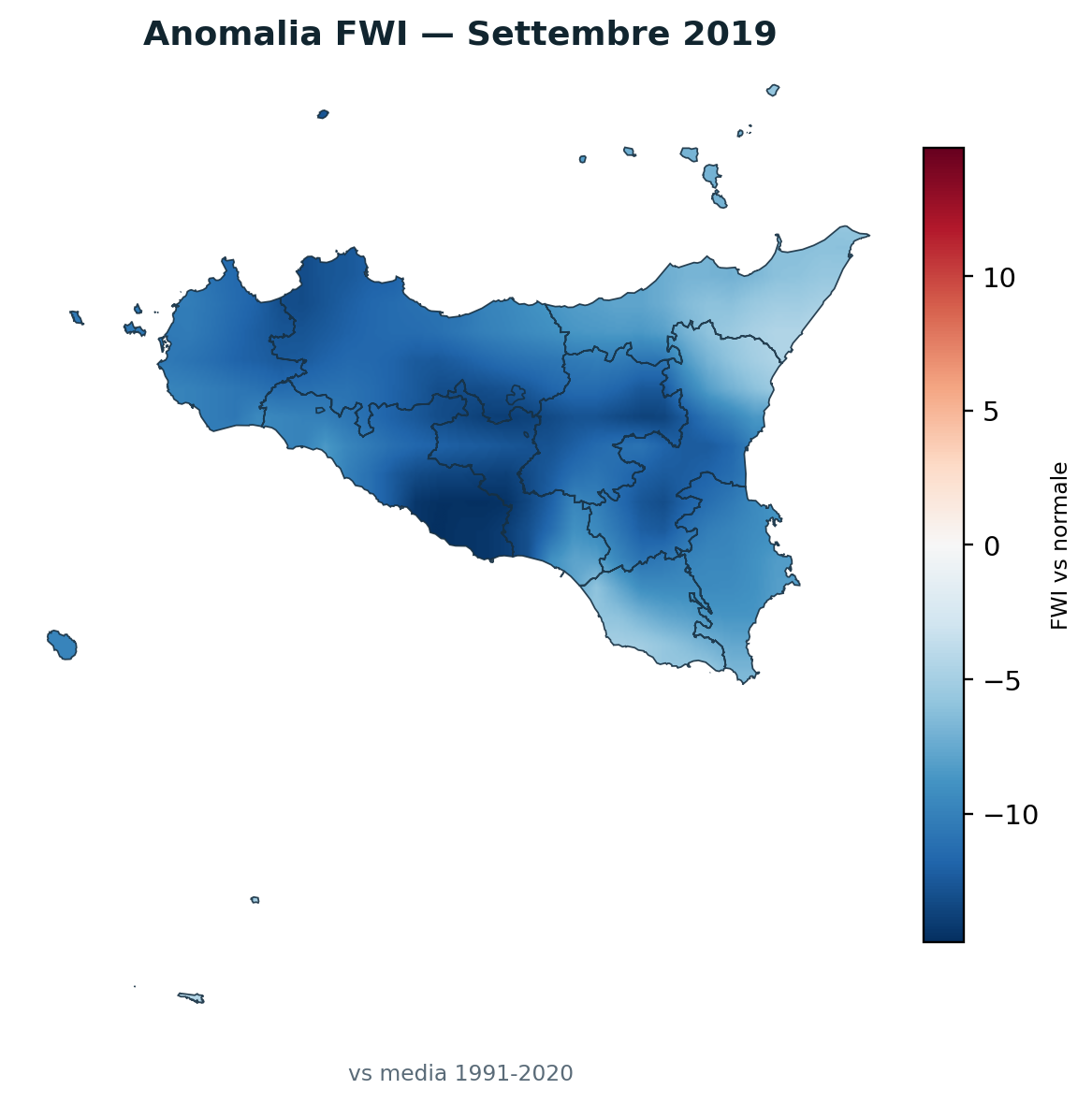 Anomalia vs normale Settembre 2019