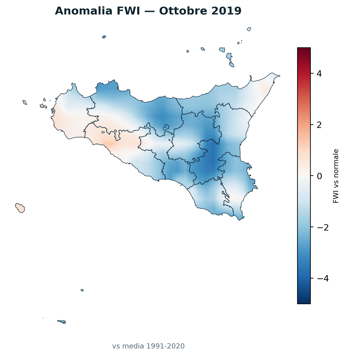 Anomalia vs normale Ottobre 2019