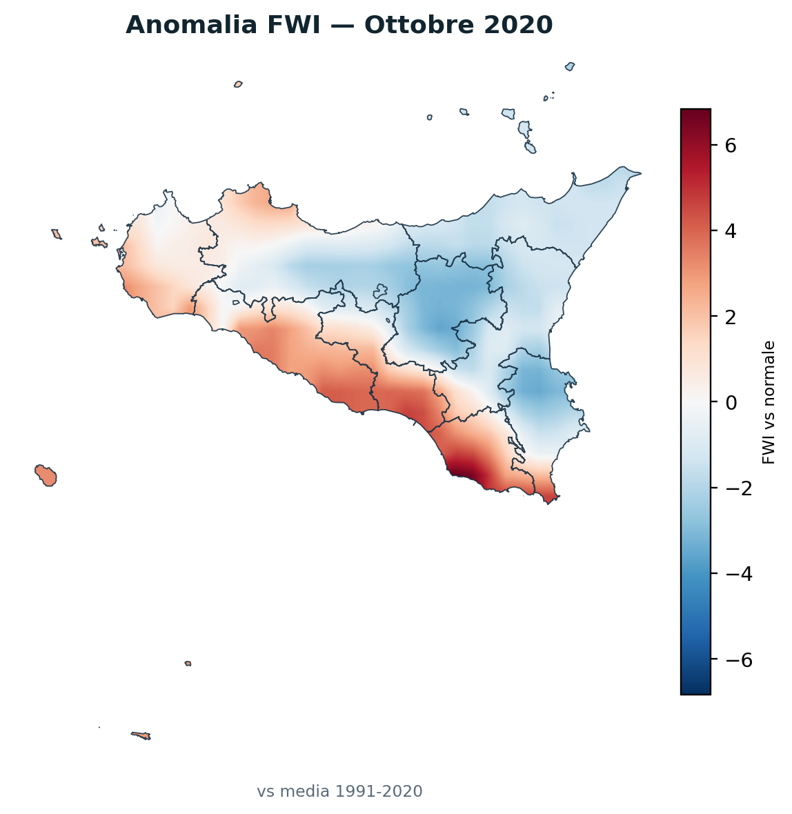 Anomalia vs normale Ottobre 2020