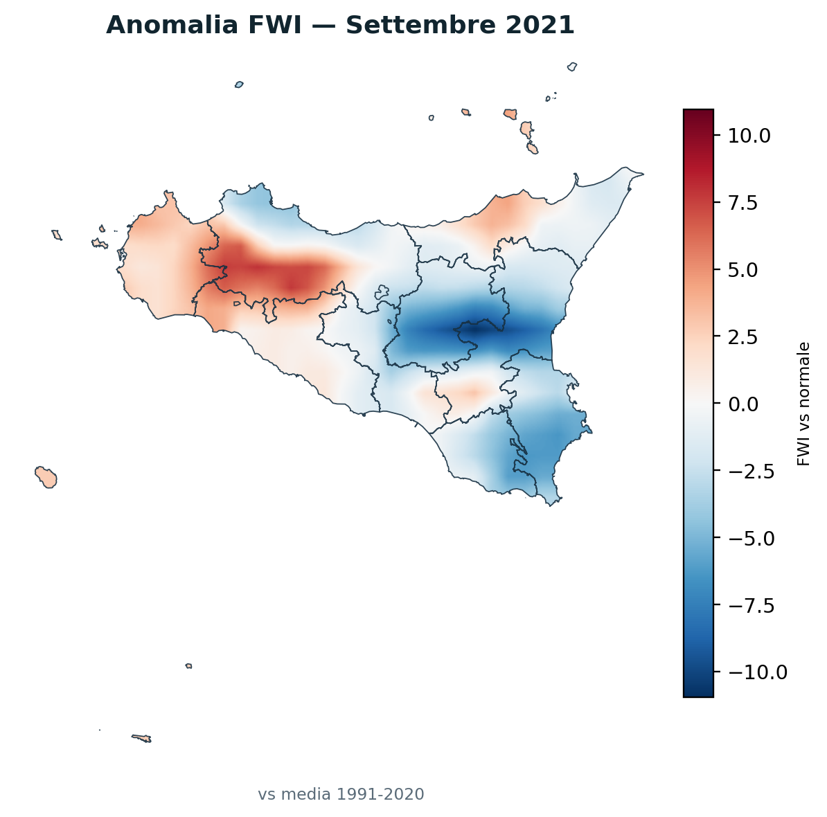 Anomalia vs normale Settembre 2021