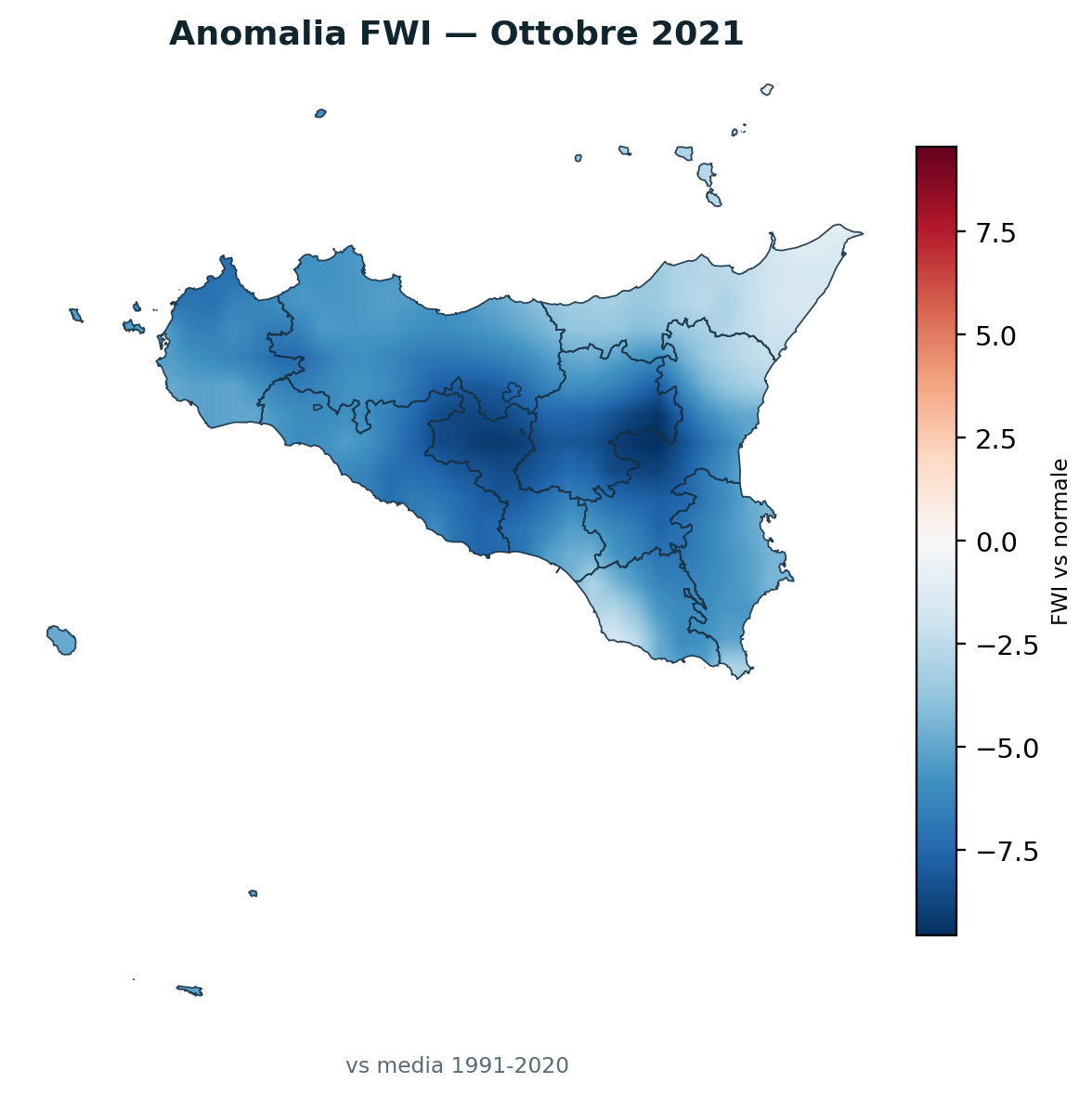 Anomalia vs normale Ottobre 2021