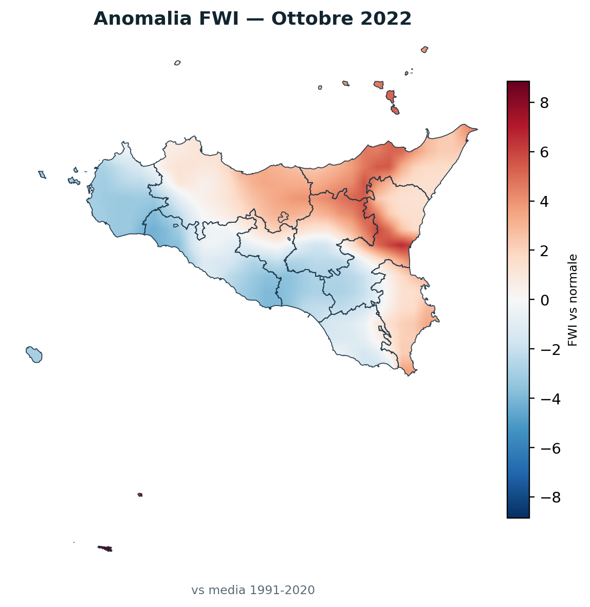 Anomalia vs normale Ottobre 2022