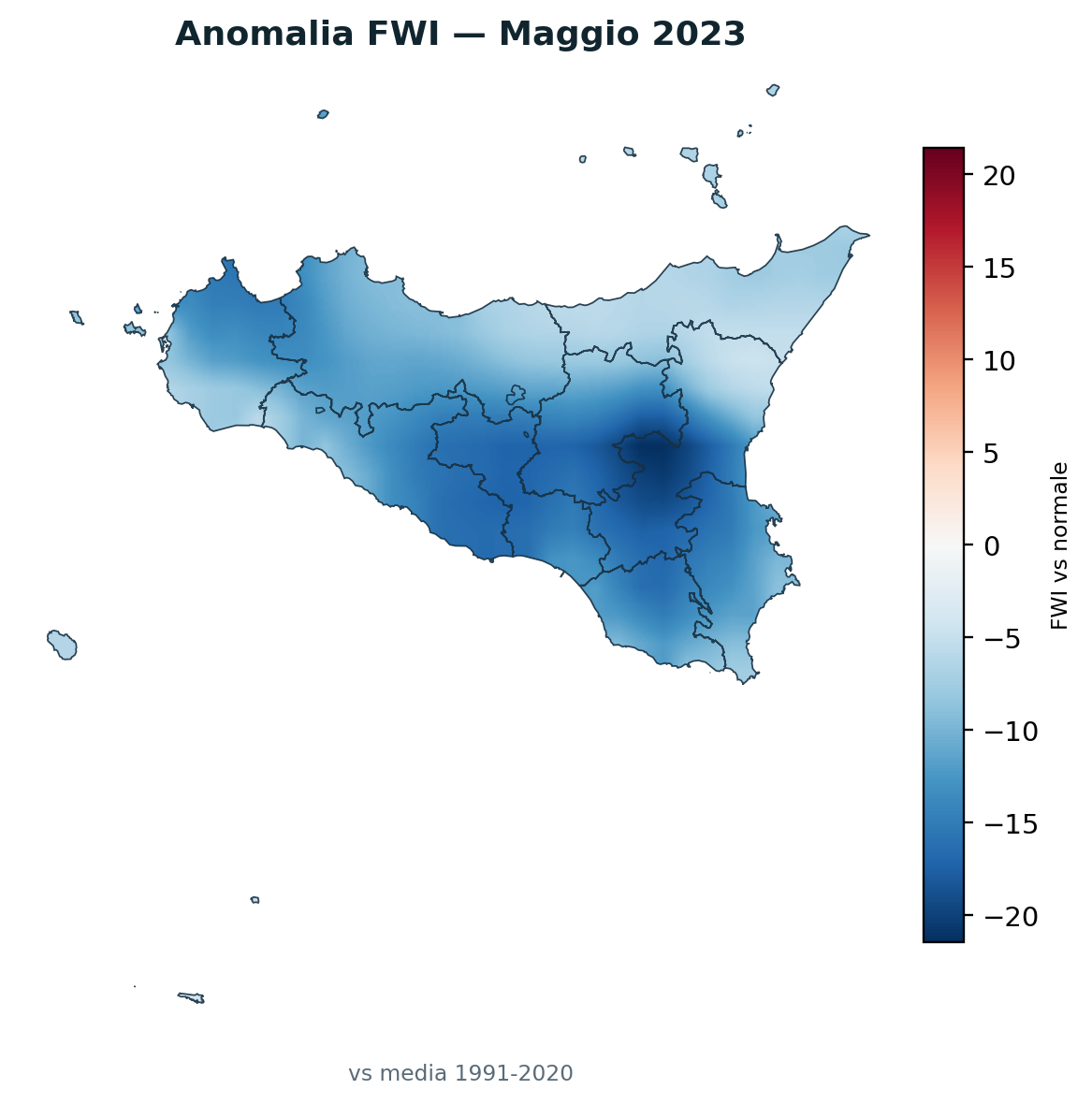 Anomalia vs normale Maggio 2023