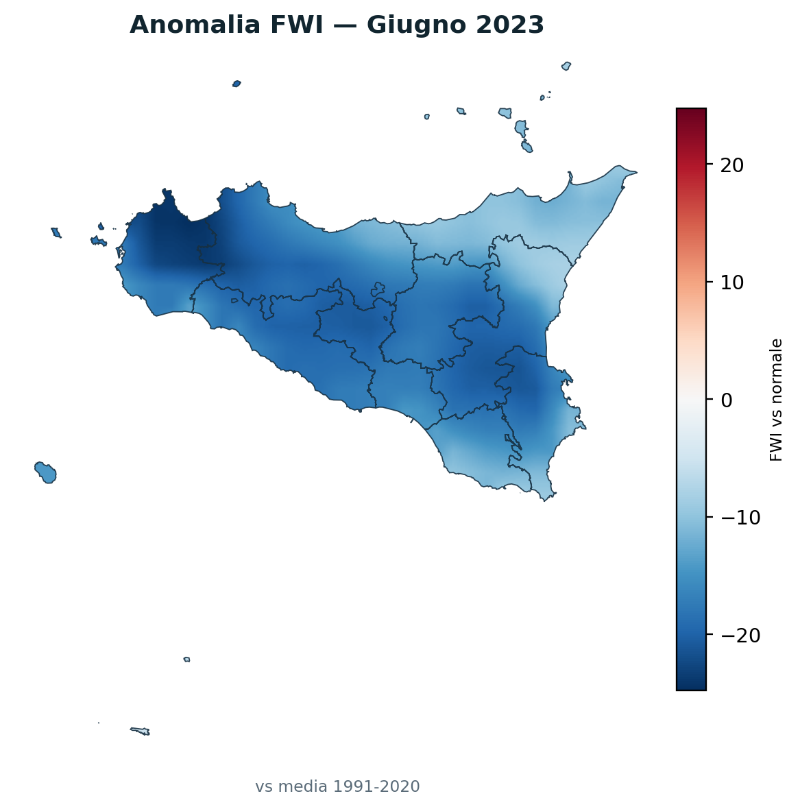 Anomalia vs normale Giugno 2023