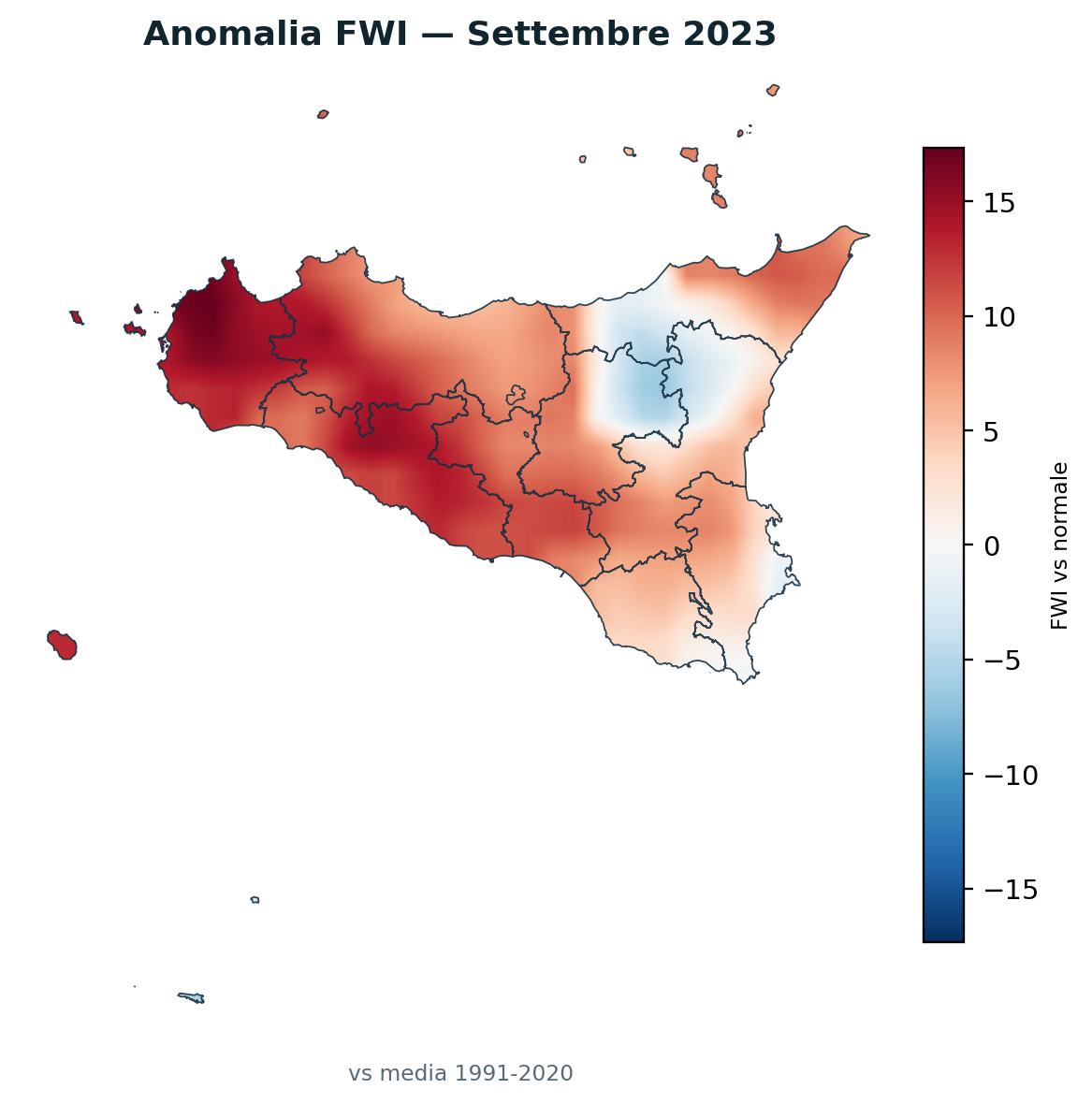 Anomalia vs normale Settembre 2023