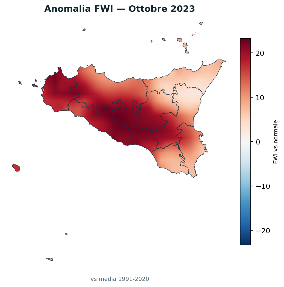 Anomalia vs normale Ottobre 2023