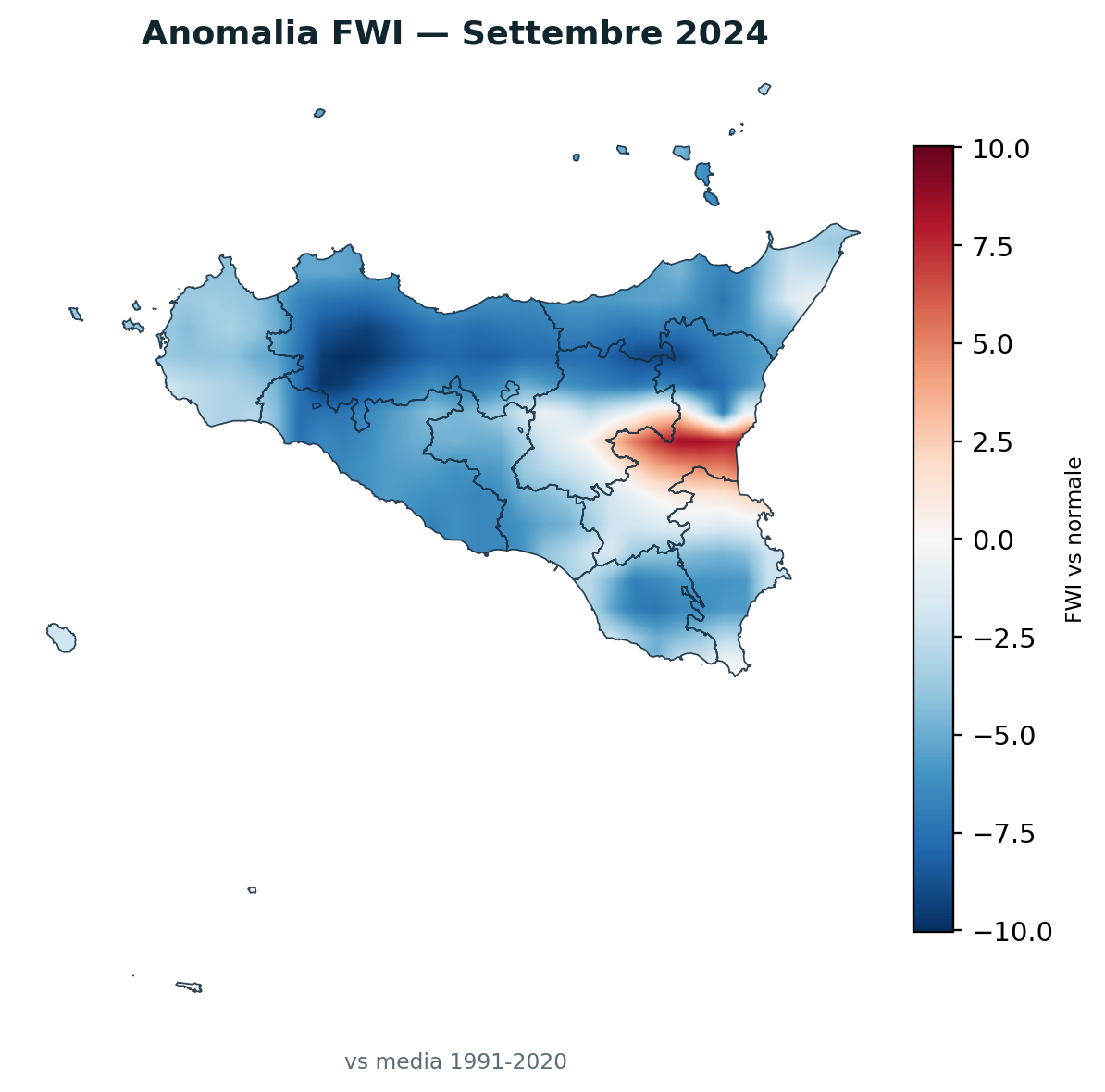 Anomalia vs normale Settembre 2024