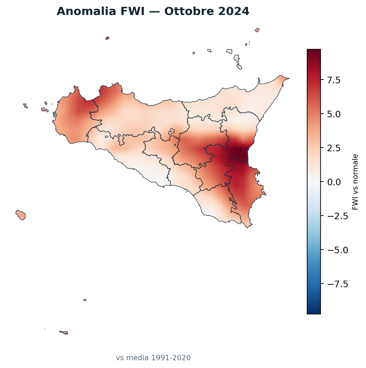 Anomalia vs normale Ottobre 2024