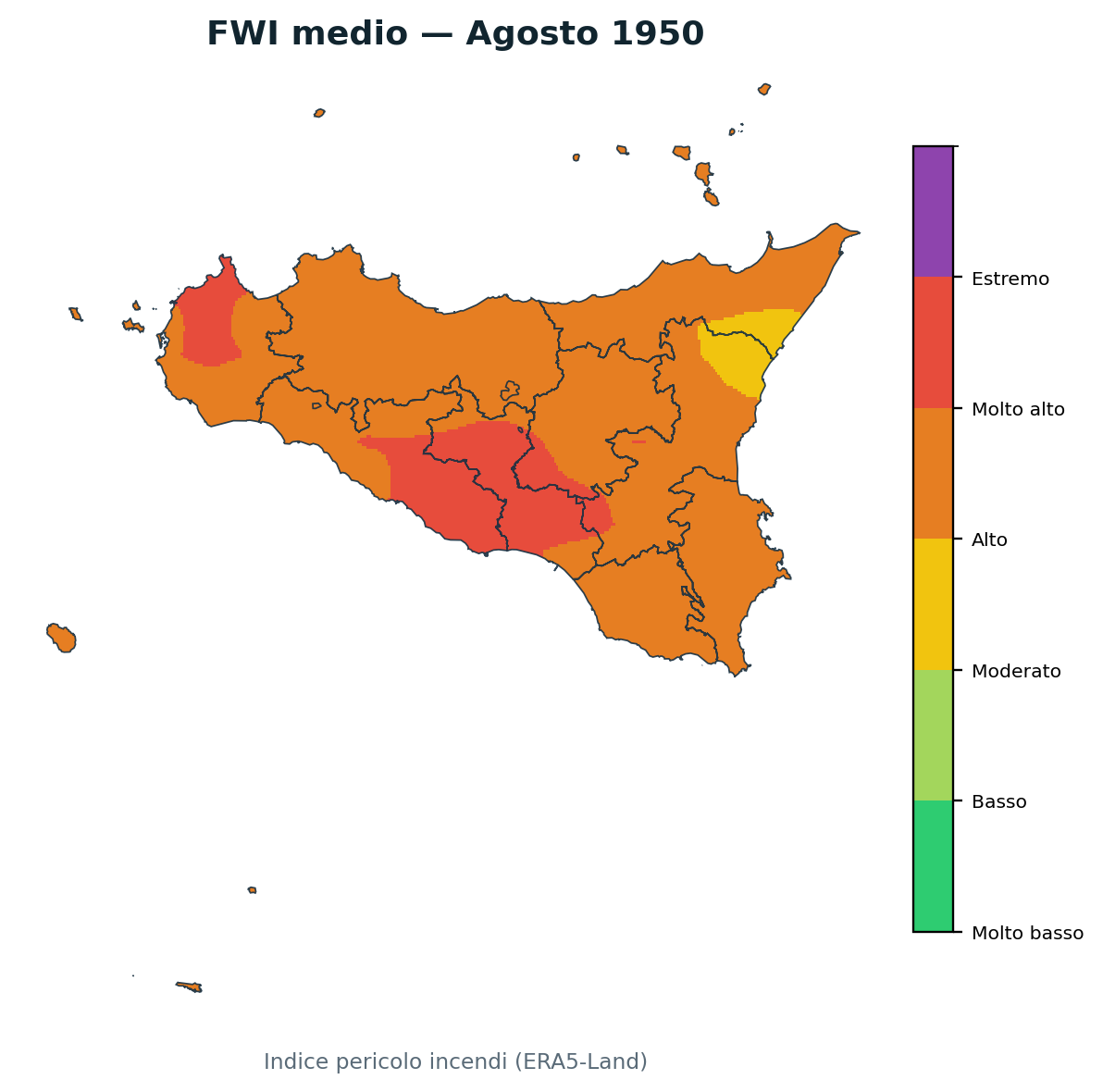 FWI mensile Agosto 1950