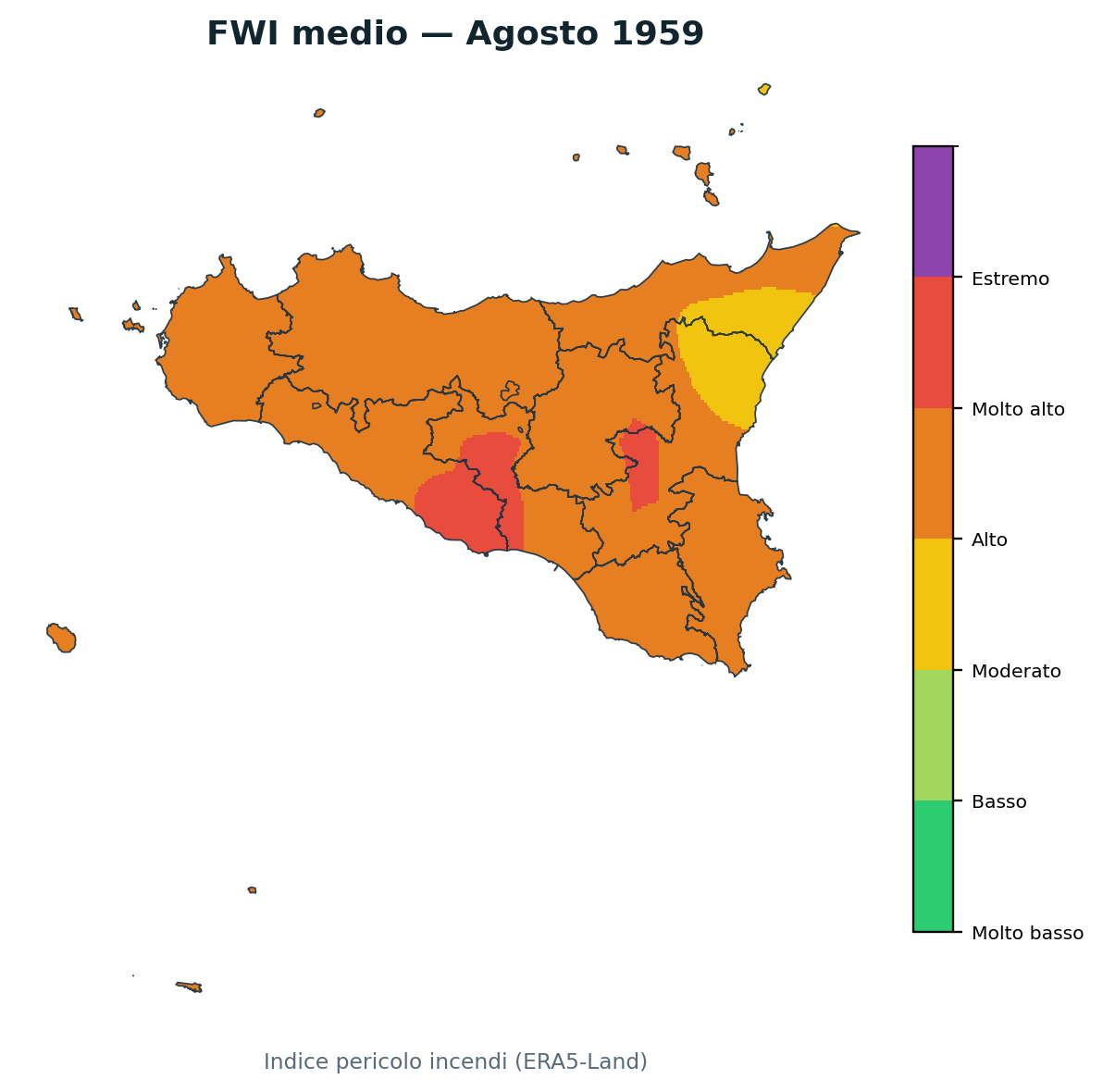 FWI mensile Agosto 1959