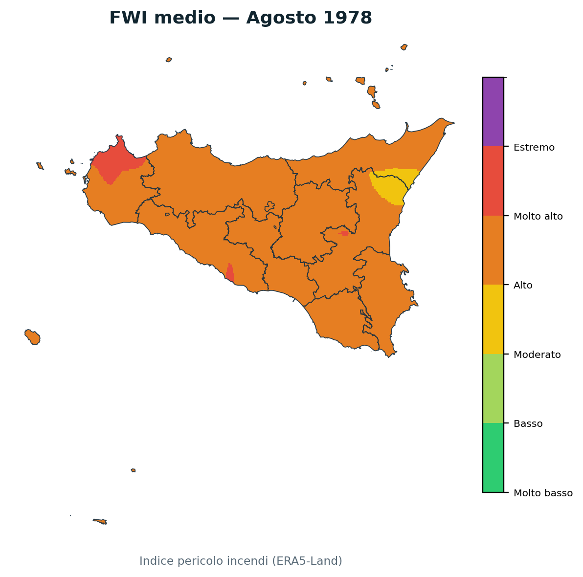 FWI mensile Agosto 1978