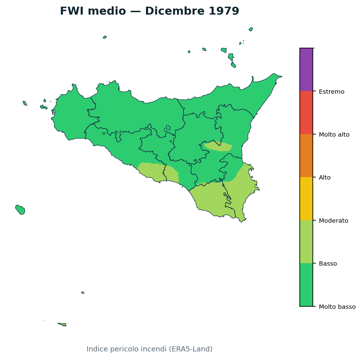 FWI mensile Dicembre 1979
