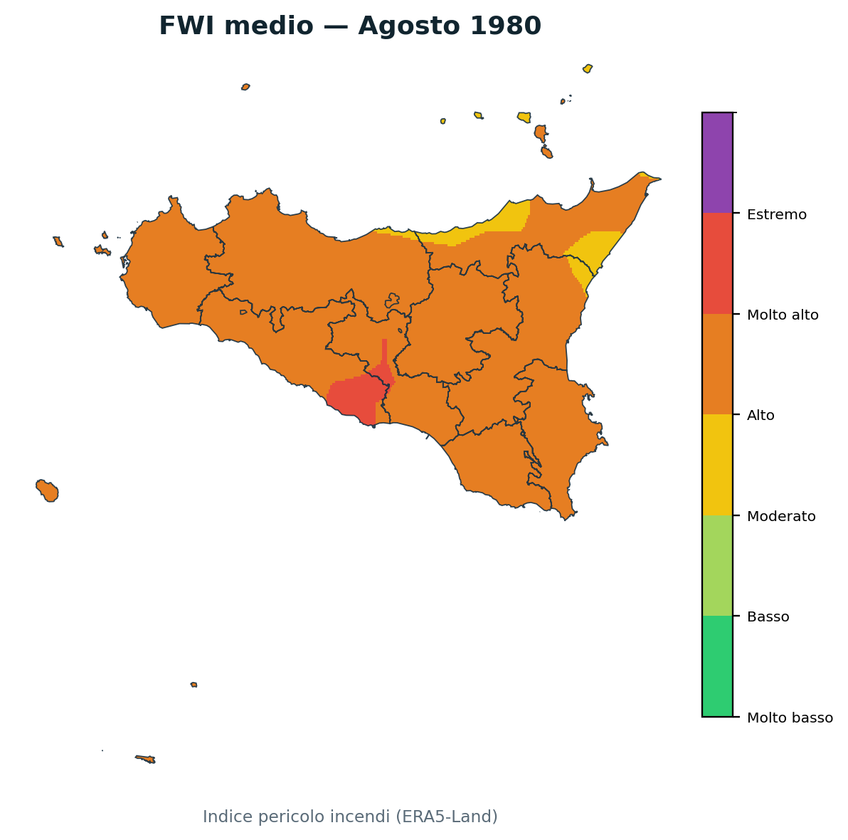 FWI mensile Agosto 1980