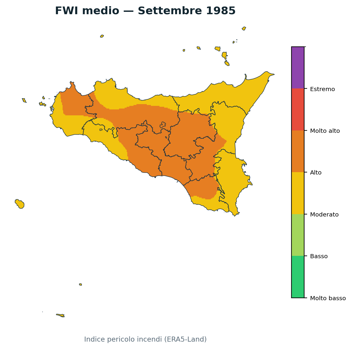 FWI mensile Settembre 1985