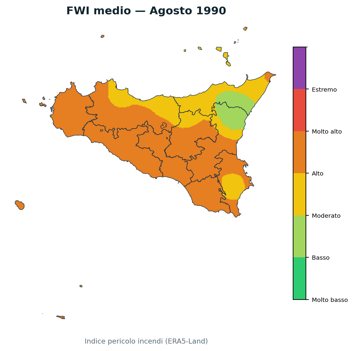 FWI mensile Agosto 1990