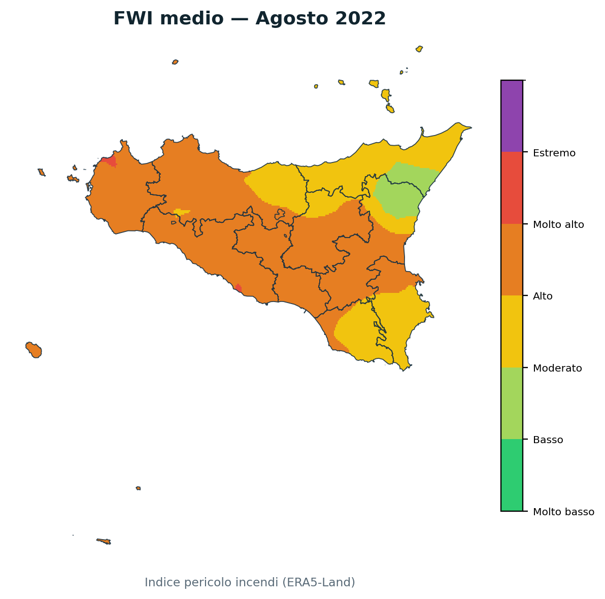 FWI mensile Agosto 2022