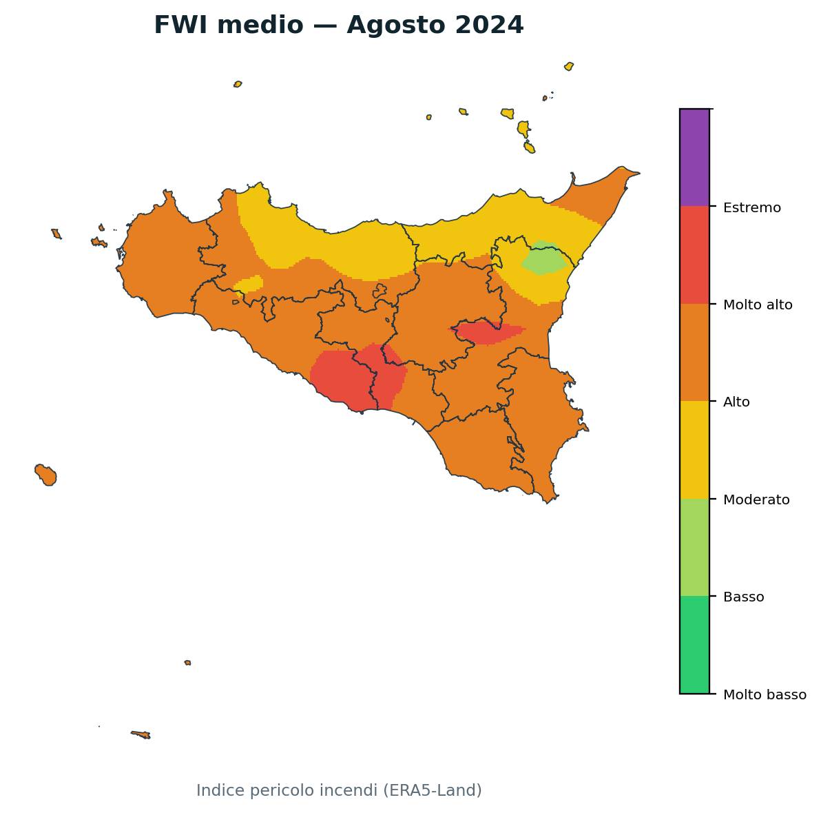 FWI mensile Agosto 2024