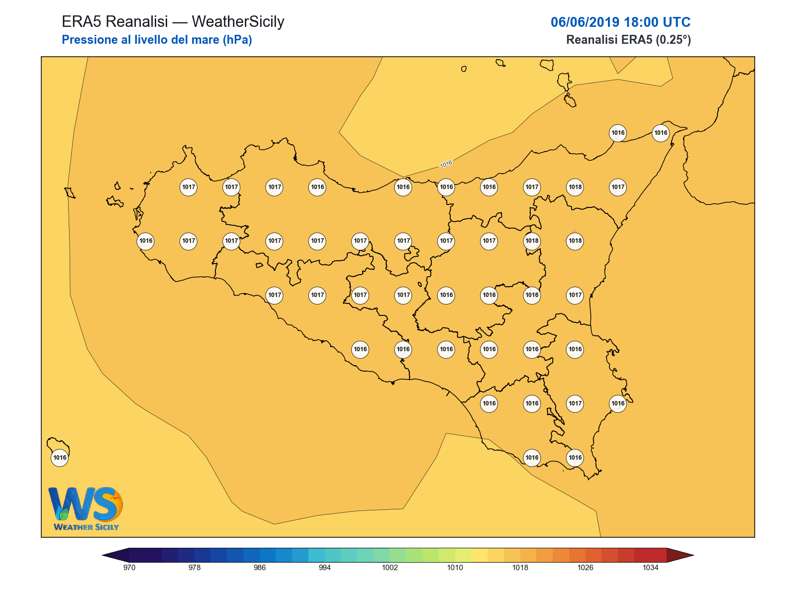 Pressione al livello del mare · 2019060618