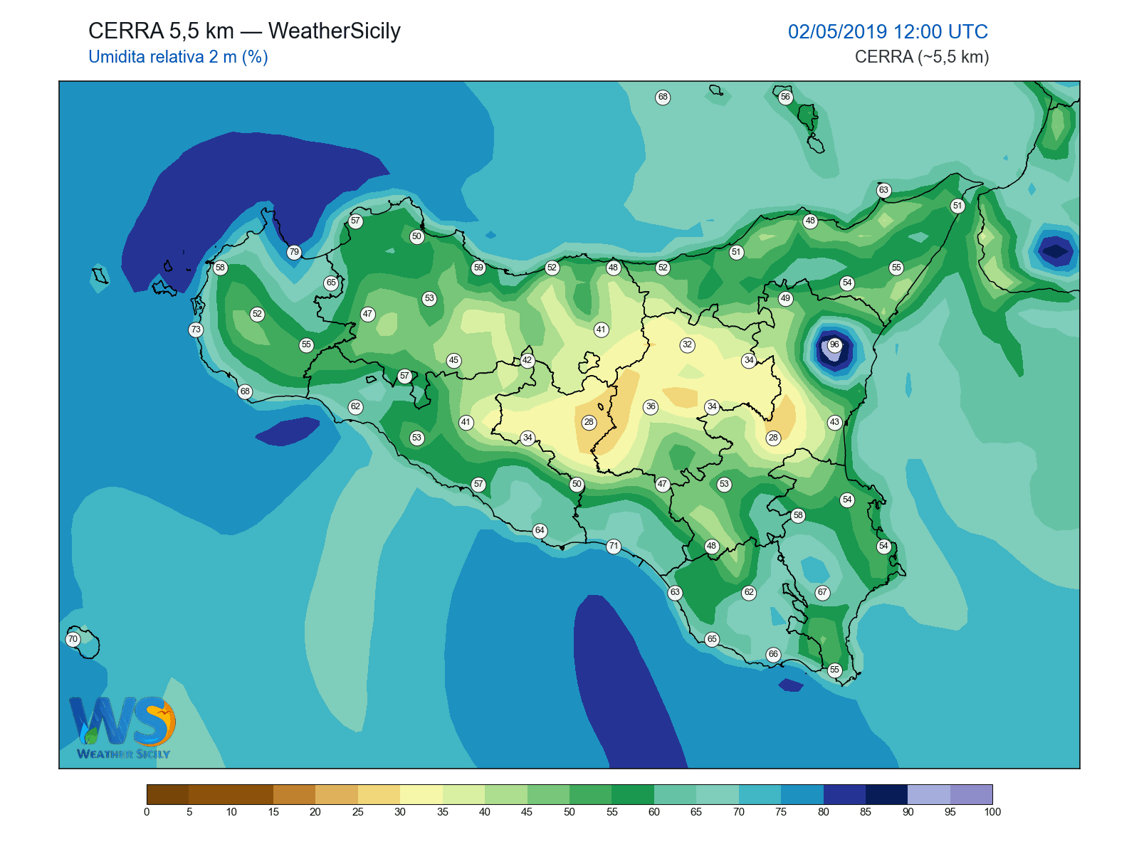 Umidità relativa 2 m · 2019050212
