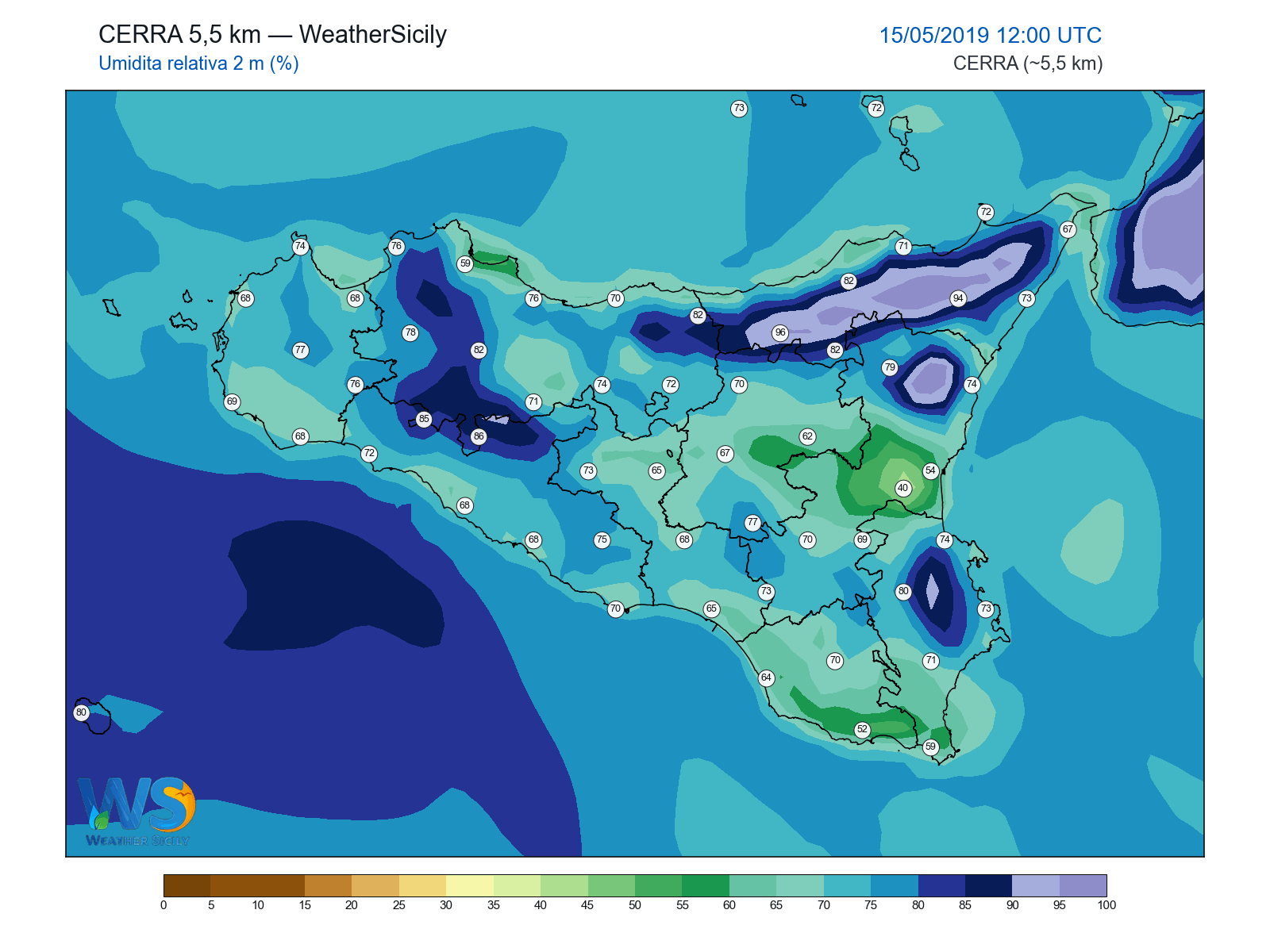 Umidità relativa 2 m · 2019051512