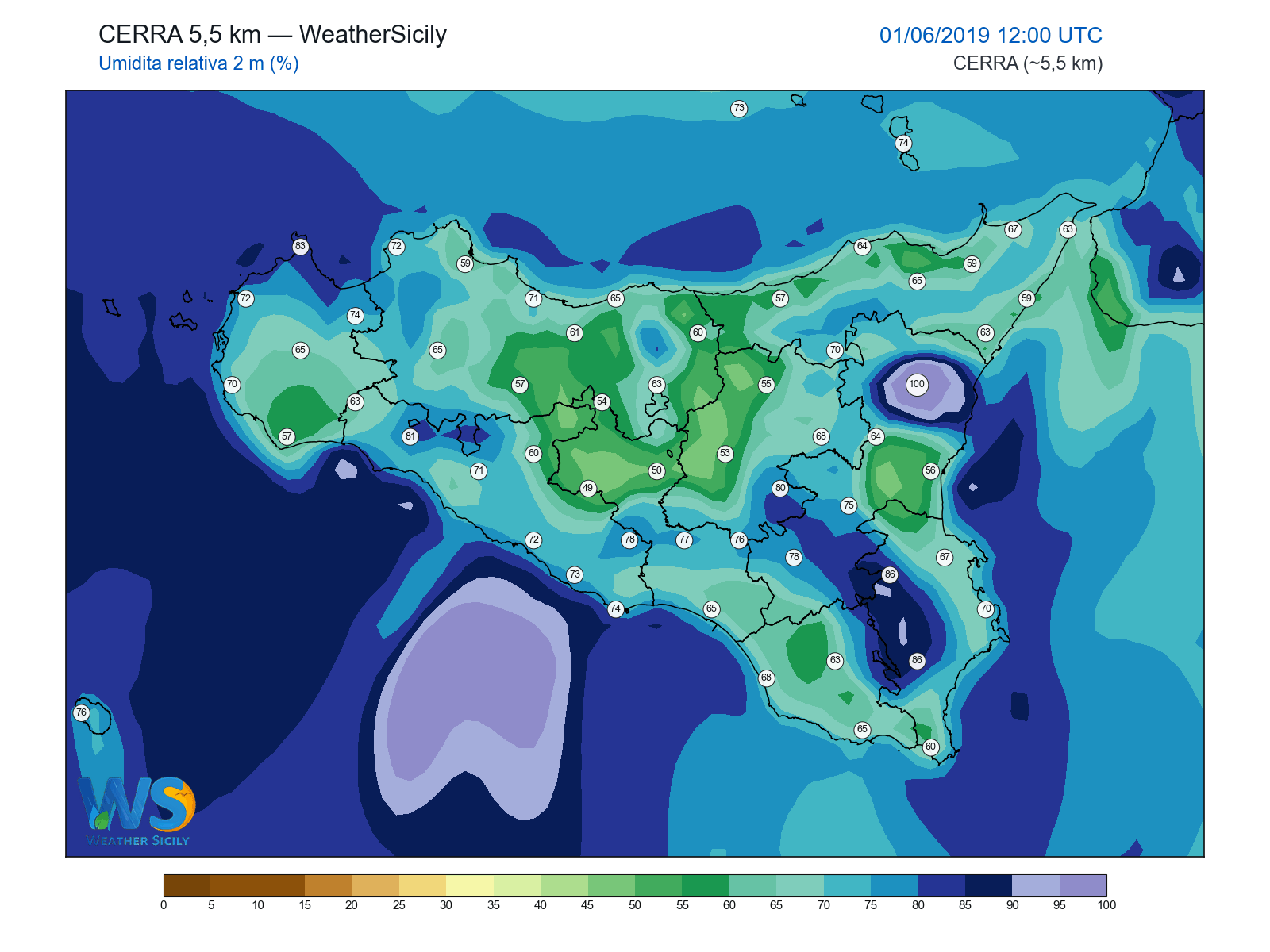 Umidità relativa 2 m · 2019060112