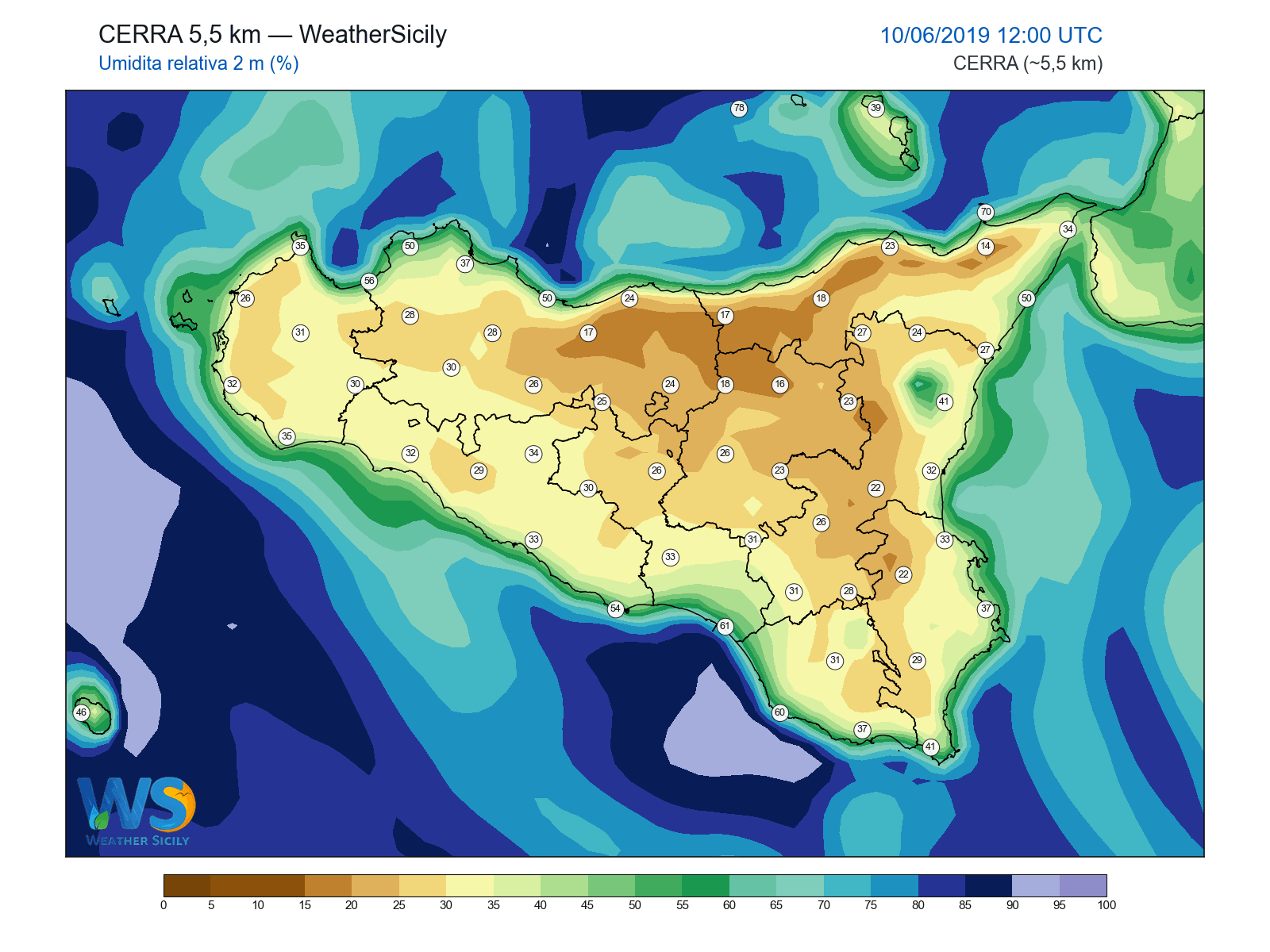 Umidità relativa 2 m · 2019061012
