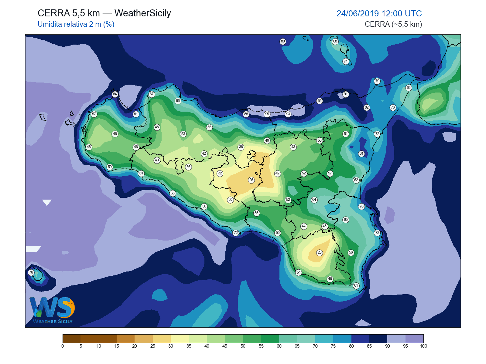Umidità relativa 2 m · 2019062412