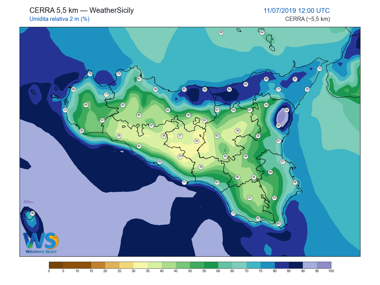 Umidità relativa 2 m · 2019071112