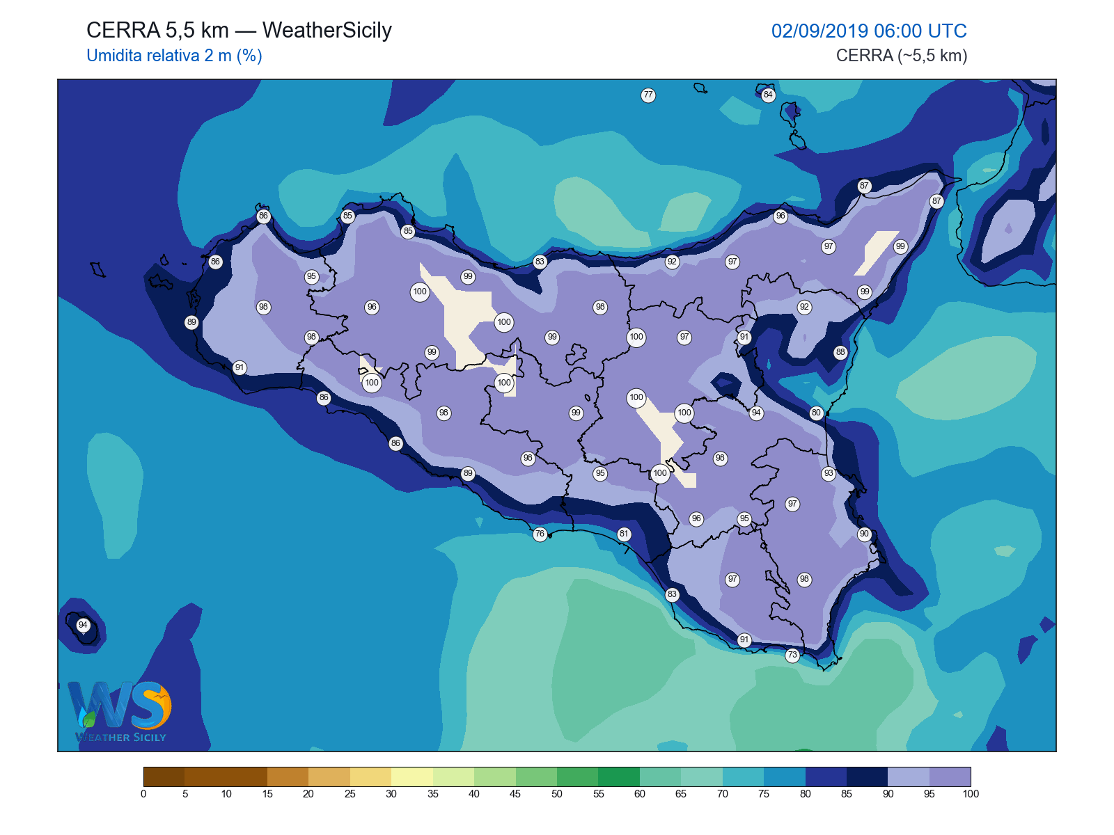 Umidità relativa 2 m · 2019090206