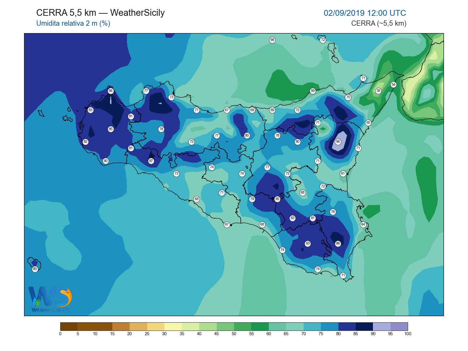 Umidità relativa 2 m · 2019090212