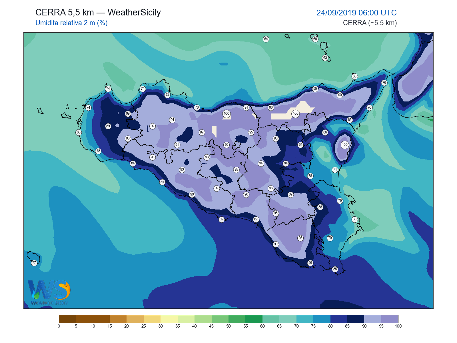 Umidità relativa 2 m · 2019092406