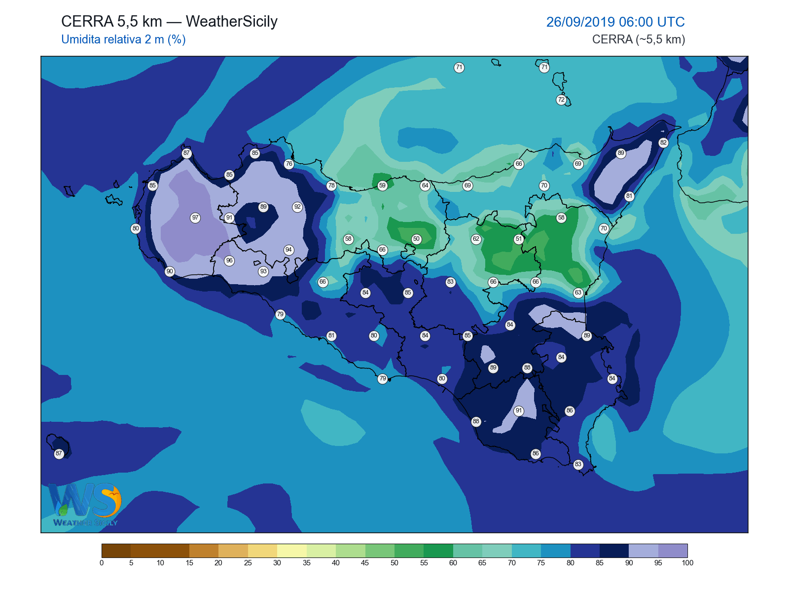 Umidità relativa 2 m · 2019092606