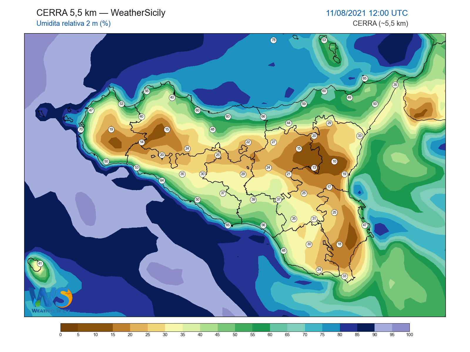 Umidità relativa 2 m · 2021081112