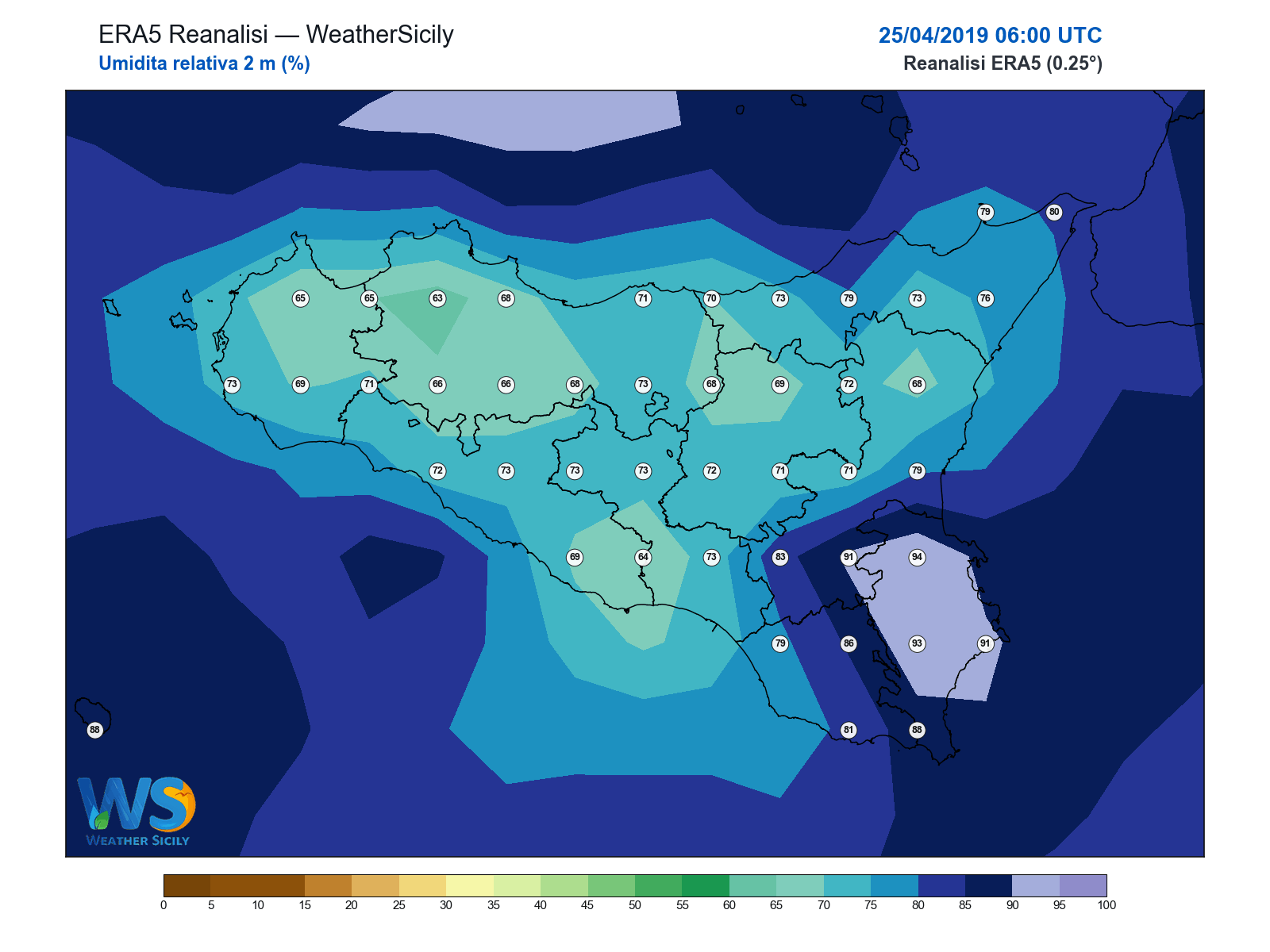 Umidità relativa 2 m · 2019042506