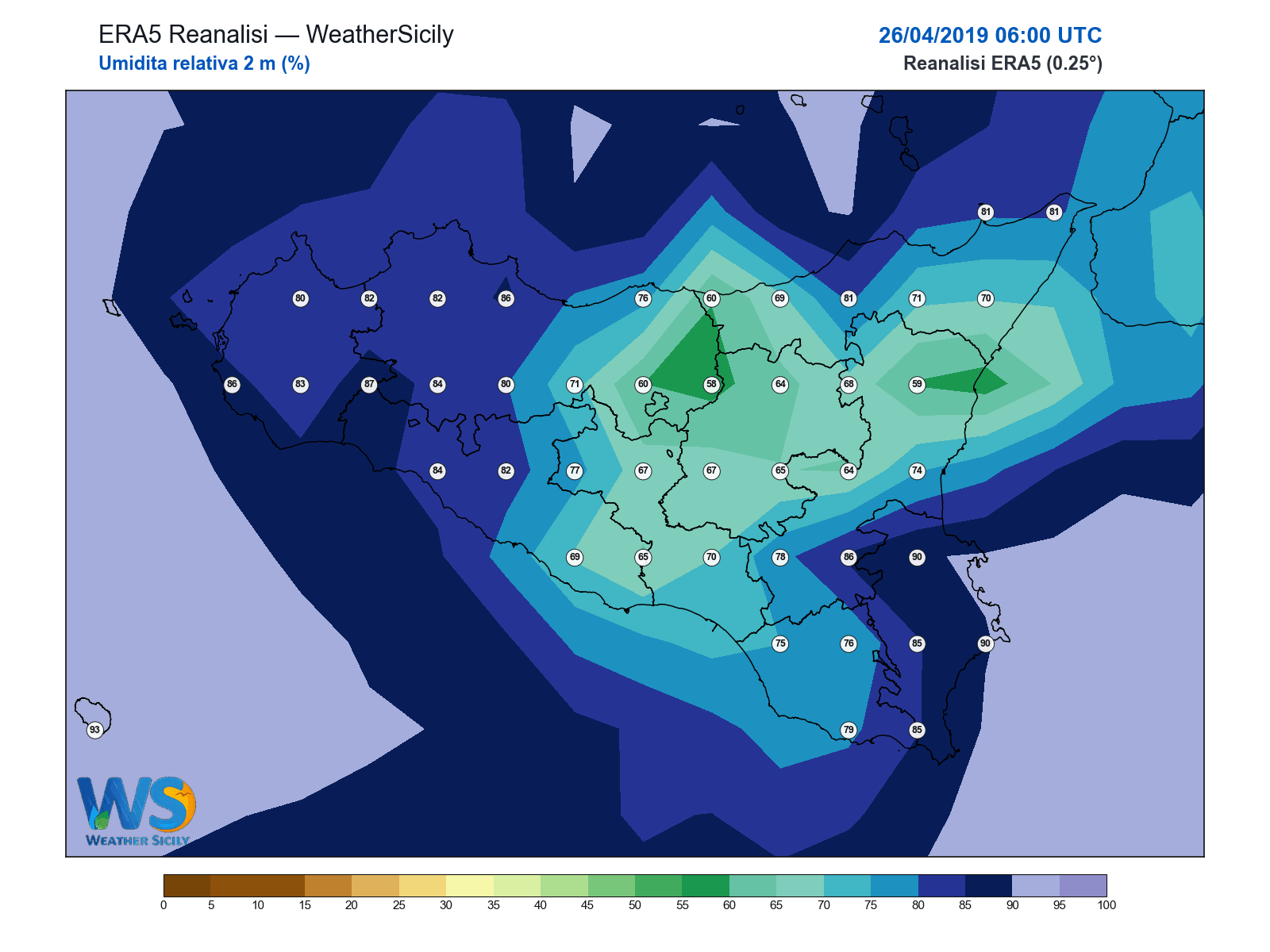 Umidità relativa 2 m · 2019042606