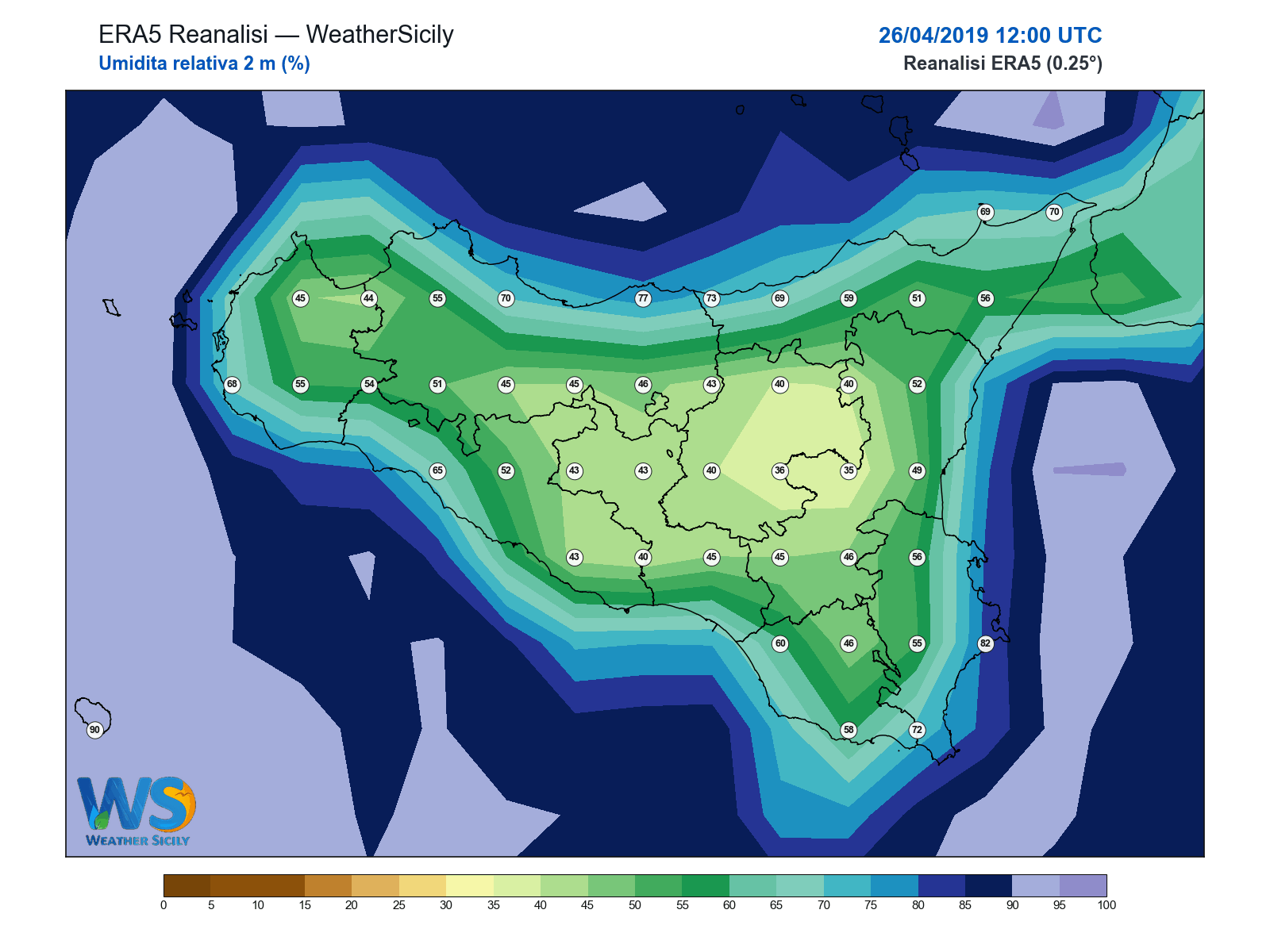 Umidità relativa 2 m · 2019042612