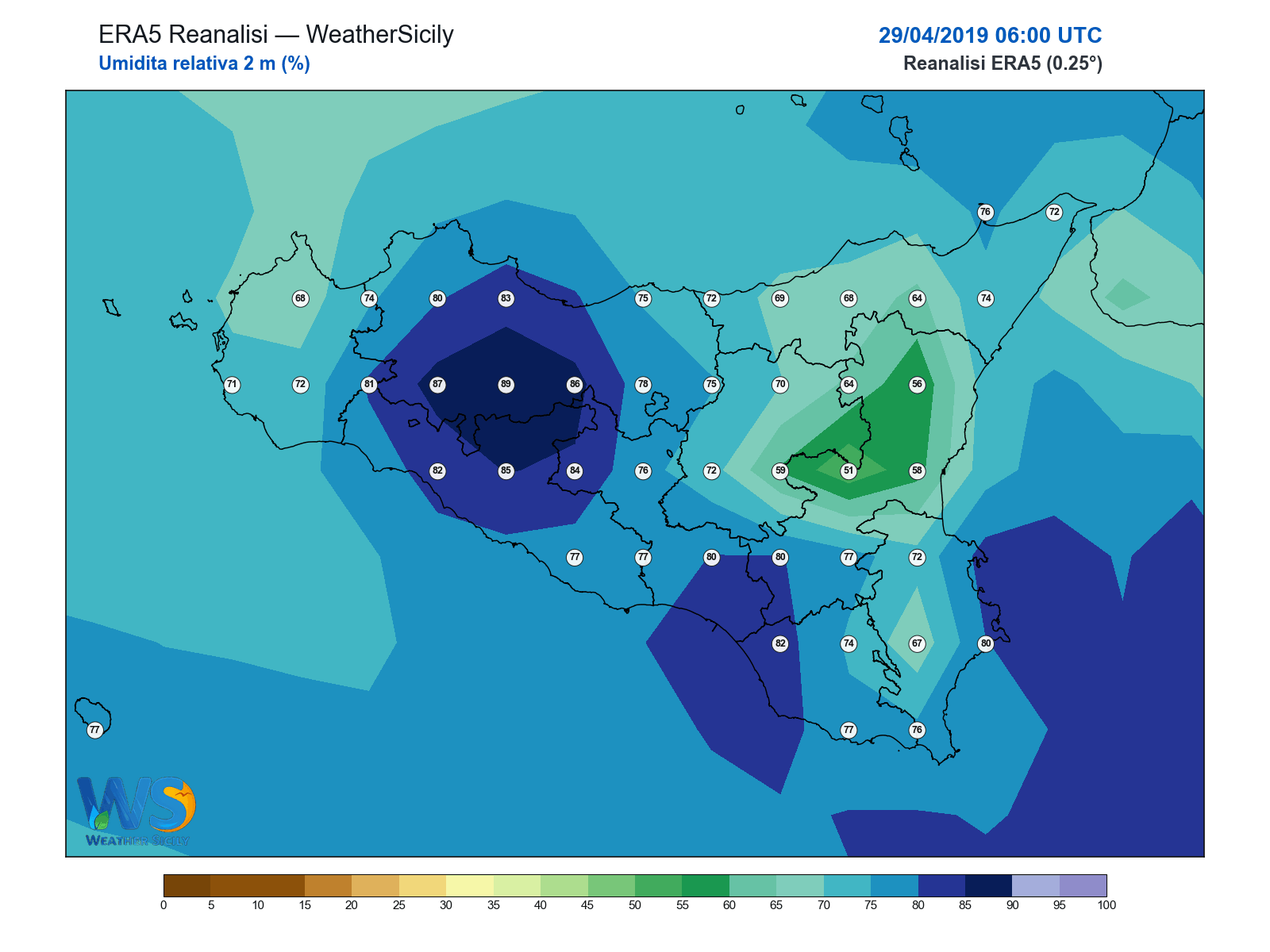 Umidità relativa 2 m · 2019042906